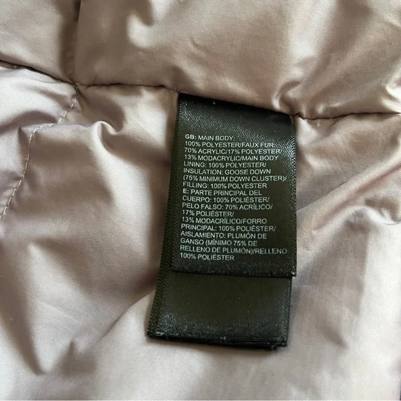 North Face down jacket girls large 14 16 Greenland parka purple Hyvent hooded - Picture 10 of 11